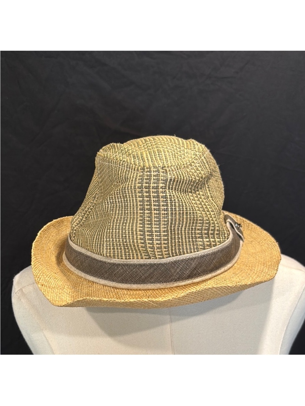 Tommy Bahama Woven Straw Trilby Hat in Natural and Brown